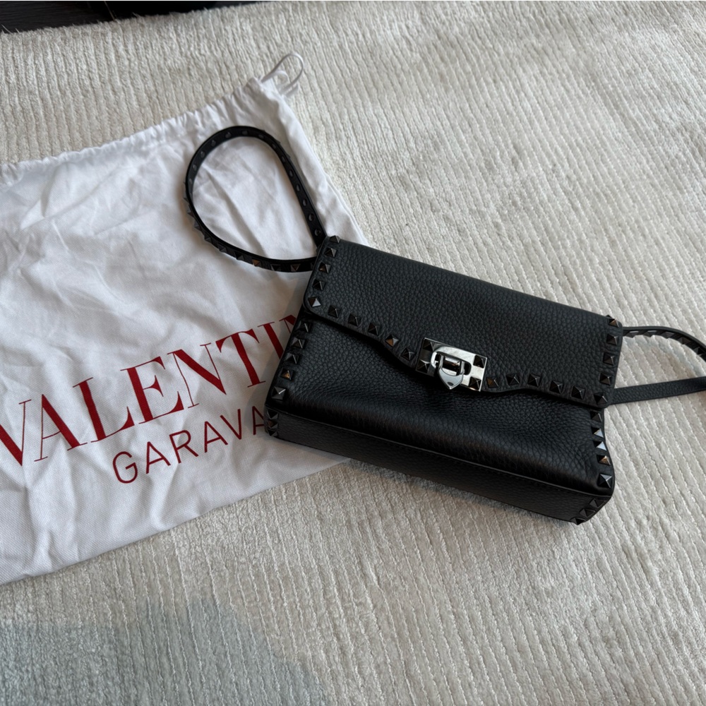 Valentino Black Studded Crossbody Bag